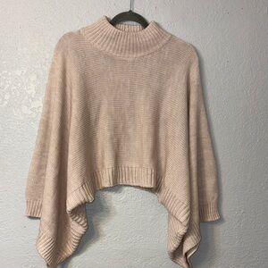 bishop + young Cream Knit Poncho